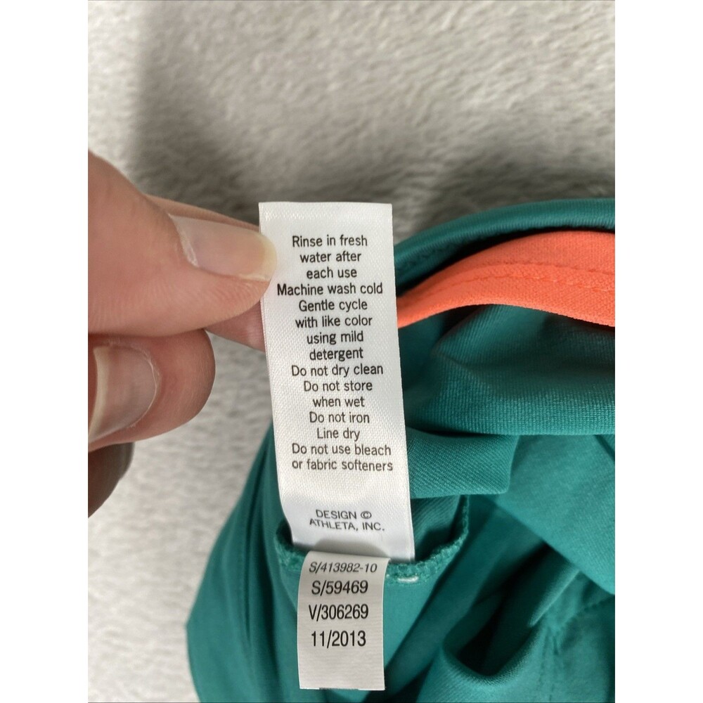 Athleta Surge Swim Shorts Large Green Athletic Quick Dry Drawstring Lined - Picture 8 of 9